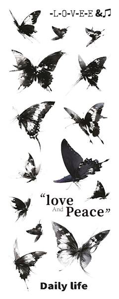 Naklejki foliowe Titanum 6 p. motyle mix kolorów