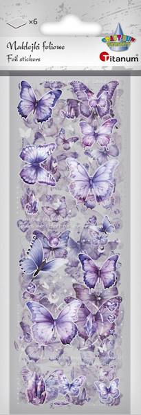 Naklejki foliowe Titanum 6 p. motyle fioletowe
