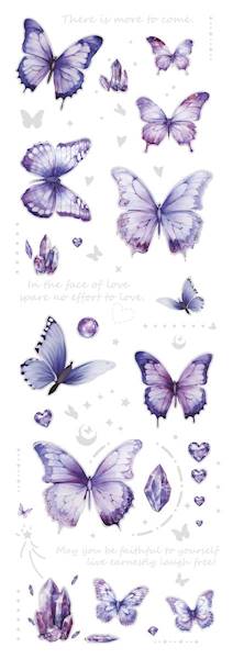 Naklejki foliowe Titanum 6 p. motyle fioletowe