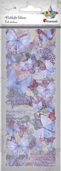 Naklejki foliowe Titanum 6 p. motyle mix kolorów