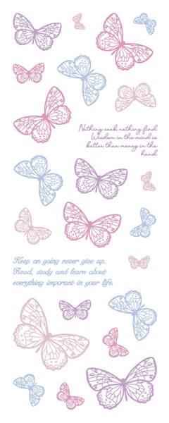 Naklejki foliowe Titanum 6 p. motyle mix kolorów