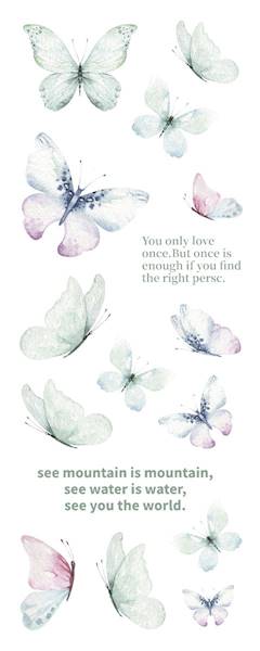 Naklejki foliowe Titanum 6 p. motyle pastelowe