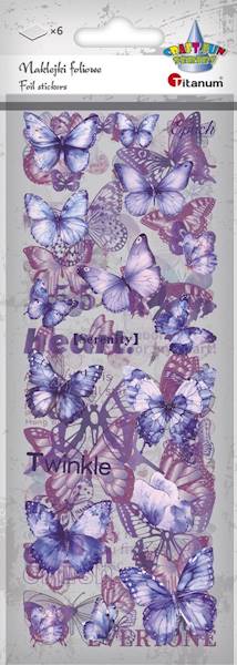 Naklejki foliowe Titanum 6 p. motyle mix kolorów