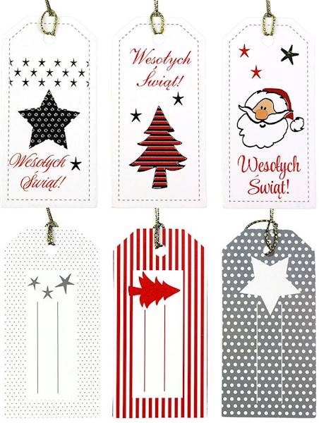 Zawieszki prezentowe Titanum 6 szt. świąteczne