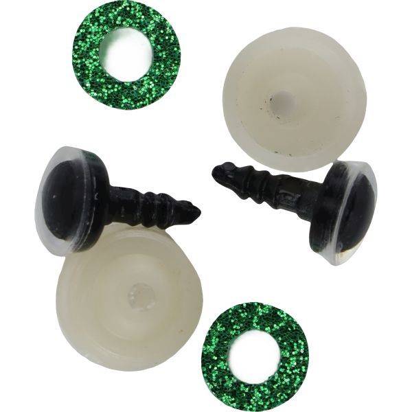Plastikowe oczy do maskotek Titanum 8 szt. zielone