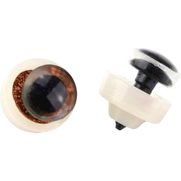 Plastikowe oczy do maskotek 8 szt. brązowe