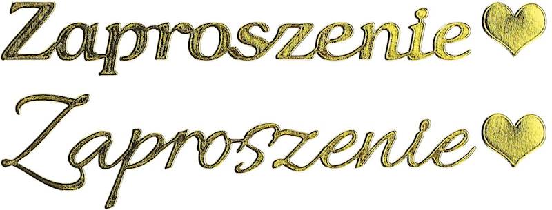 Naklejki foliowe Titanum "Zaproszenie" złote