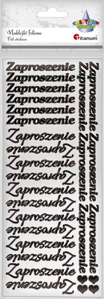 Naklejki foliowe Titanum "Zaproszenie" czarne