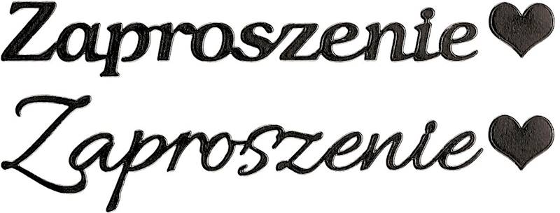 Naklejki foliowe Titanum "Zaproszenie" czarne