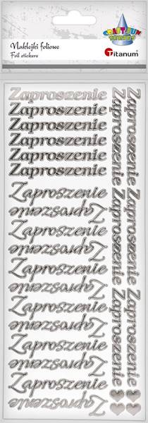 Naklejki foliowe Titanum "Zaproszenie" srebrne