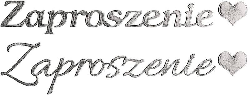 Naklejki foliowe Titanum "Zaproszenie" srebrne