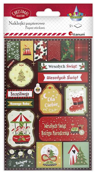 Naklejki papierowe Titanum świąteczne