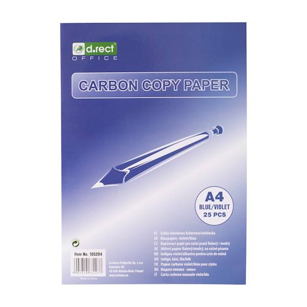 Kalka ołówka A4 fioletowa niebieska 25 szt.