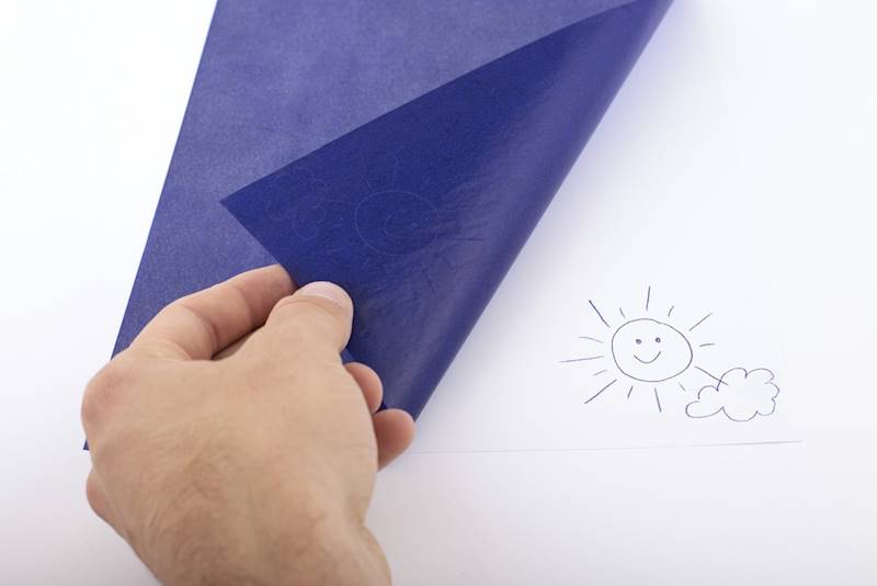 Kalka ołówka A4 fioletowa niebieska 25 szt.