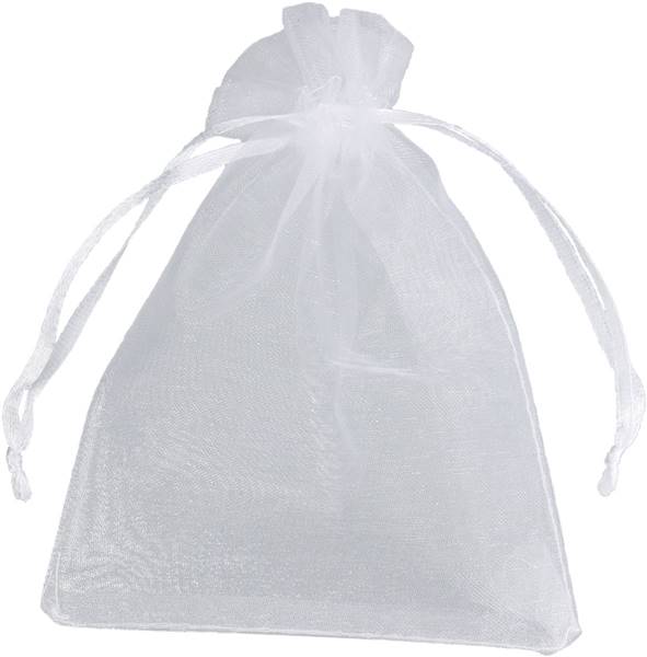 Woreczki z organzy Titanum 6 szt. białe