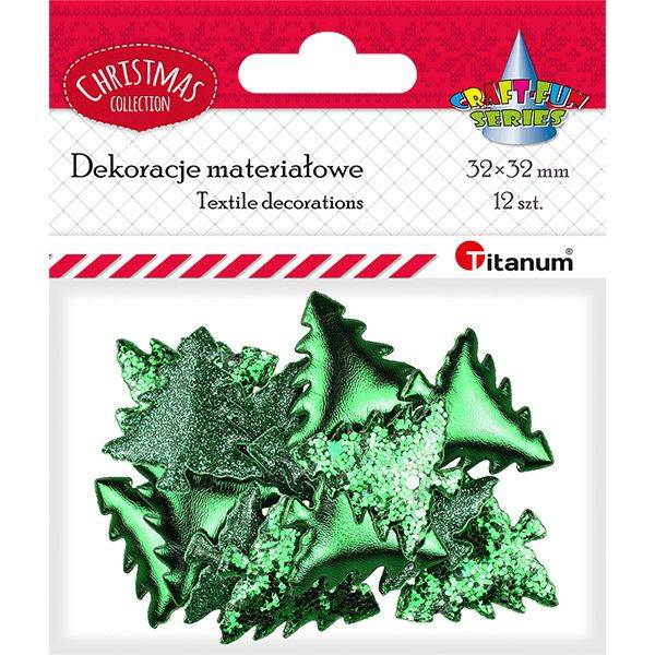 Dekoracje materiałowe Titanum 12 szt. choinki
