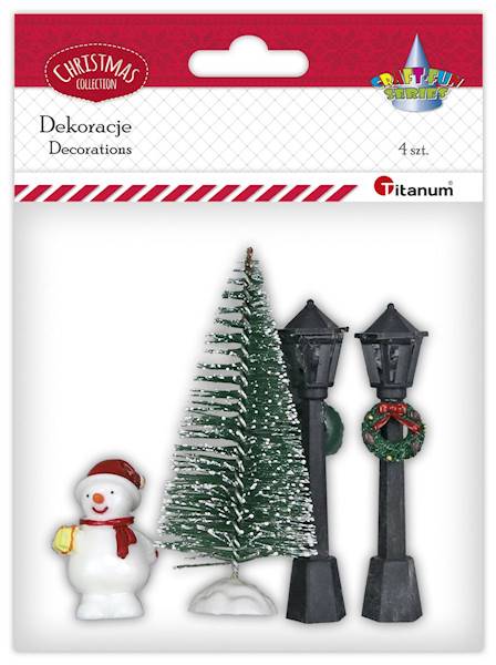 Dekoracje Titanum świąteczne figurki 4 el.