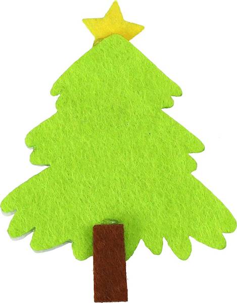 Dekoracje filcowe Titanum 4 szt. choinki