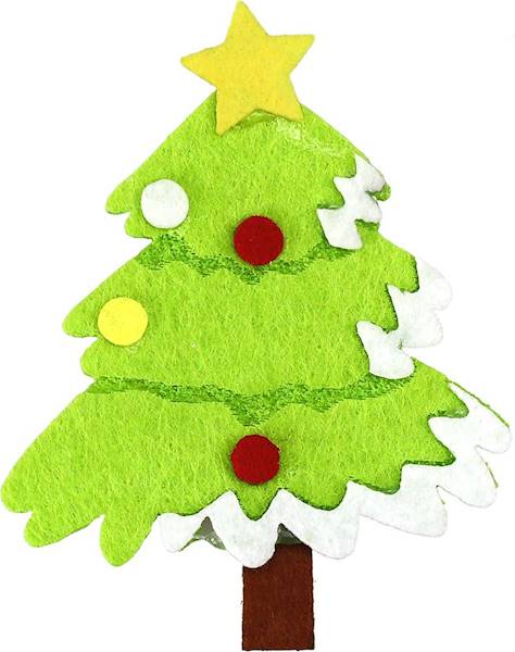 Dekoracje filcowe Titanum 4 szt. choinki