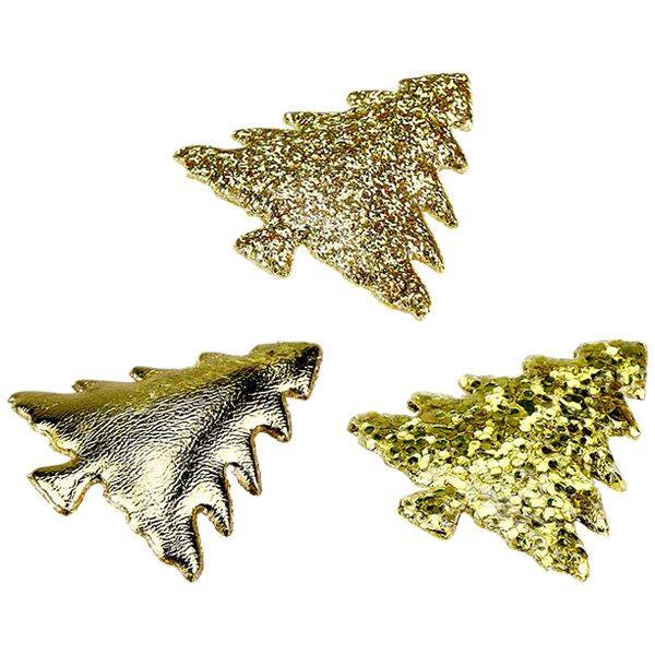 Dekoracje materiałowe Titanum A'12 choinki złote