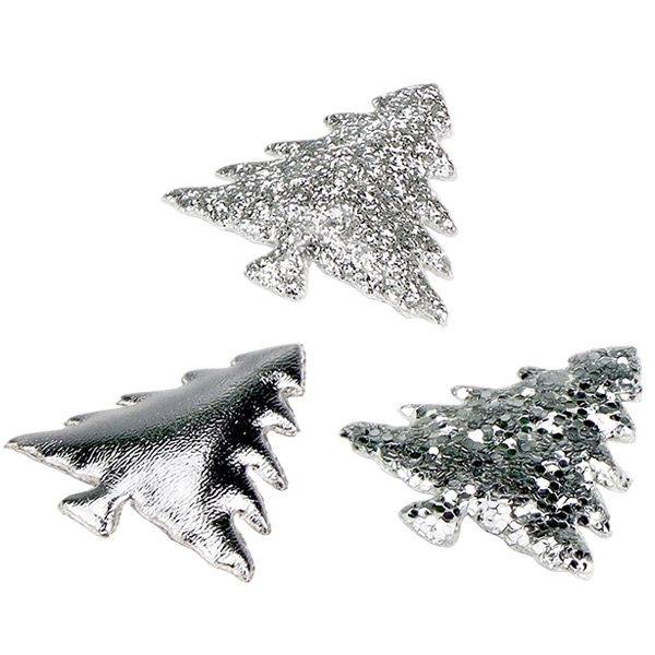 Dekoracje materiałowe Titanum A'12 choinki srebrne