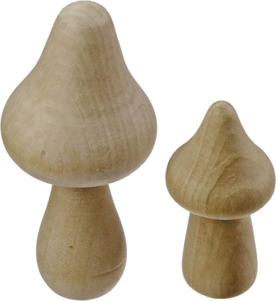 Dekoracje drewniane Titanum 2 szt. grzyby
