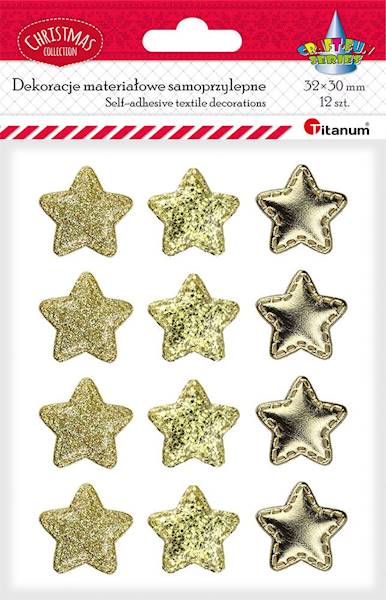 Dekoracje mat. samop. Titanum A'12 gwiazdy złote