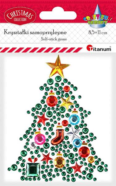 Kryształki samoprzylepne Titanum choinka