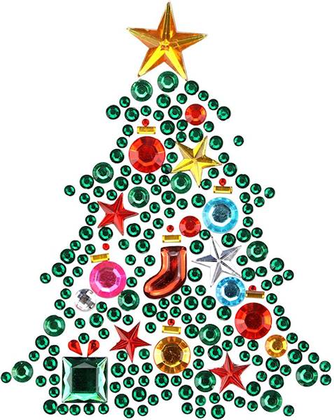 Kryształki samoprzylepne Titanum choinka