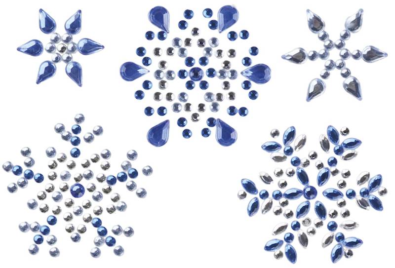 Kryształki samoprzylepne Titanum 8 szt. śnieg