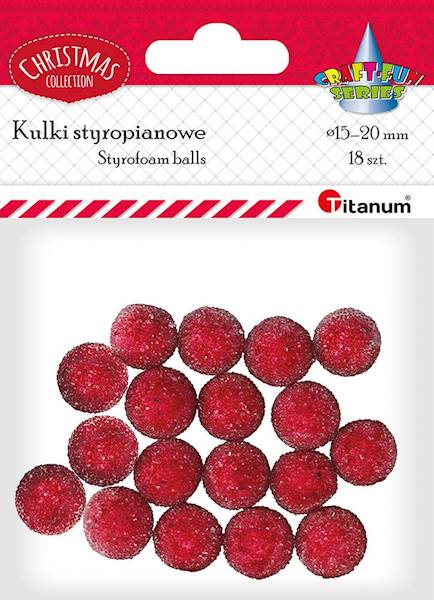 Kulki styropianowe Titanum A'18 15-20mm czerwone