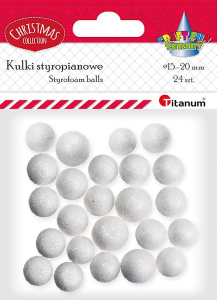 Kulki styropianowe Titanum A'24 15-20mm białe