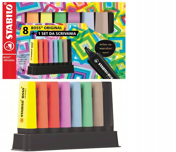 Zestaw zakreślaczy Stabilo 8 kolorów