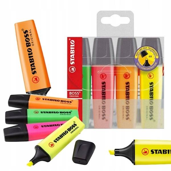 Zestaw zakreślaczy Stabilo 4 kolory