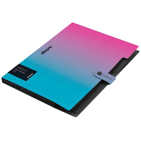 Teczka z 5 przegródkami A4 Berlingo nieb.-róż.