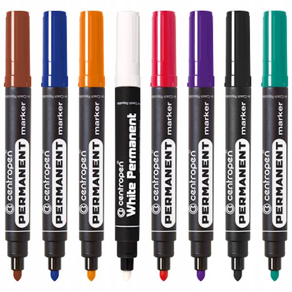 Markery permanentne Centropen mix 8 kolorów