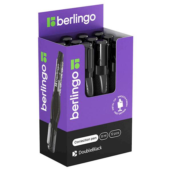 Korektor w piórze Berlingo Double Black 8ml