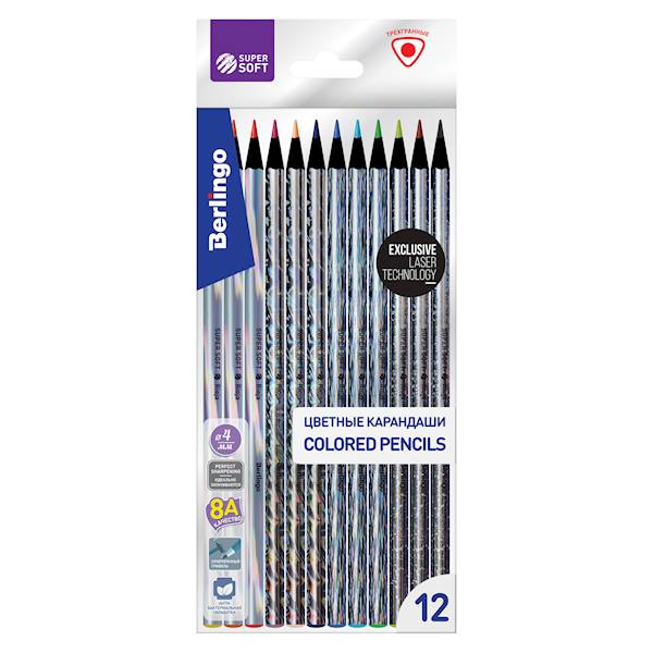 Kredki ołówkowe trójkątne Berlingo 12 kolorów 