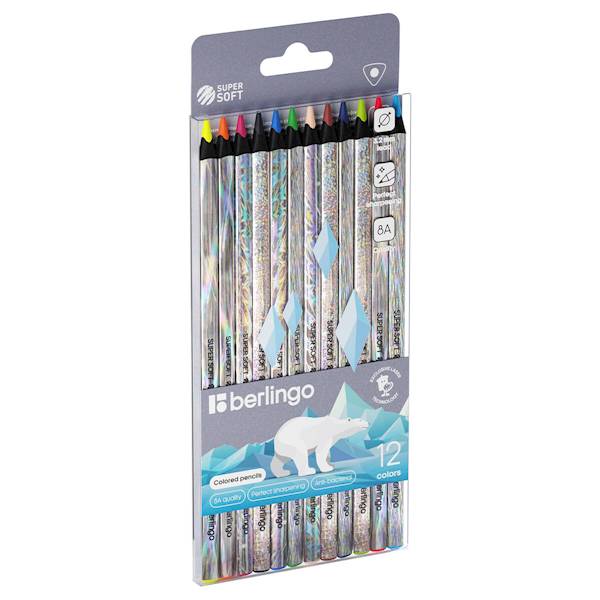 Kredki ołówkowe trójkątne Berlingo 12 kolorów 