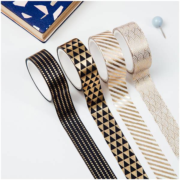 Taśmy dekoracyjne MESHU "Golden shine" 1,5cm x 3m 