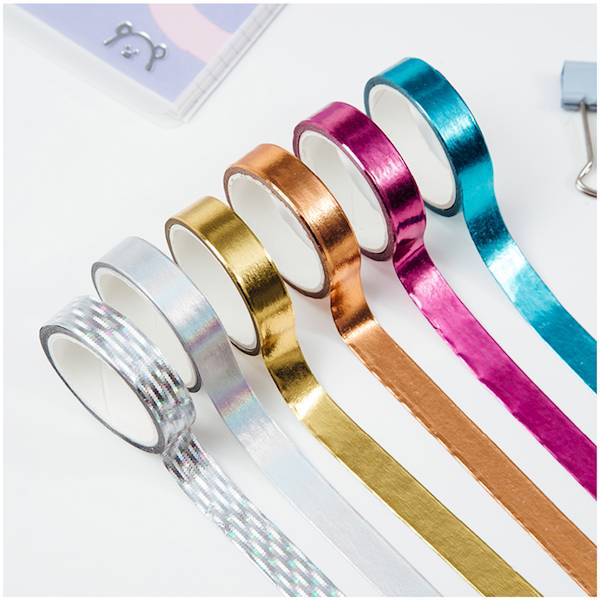 Taśmy dekoracyjne MESHU "Luminous" 1cm x 3m, 6 szt