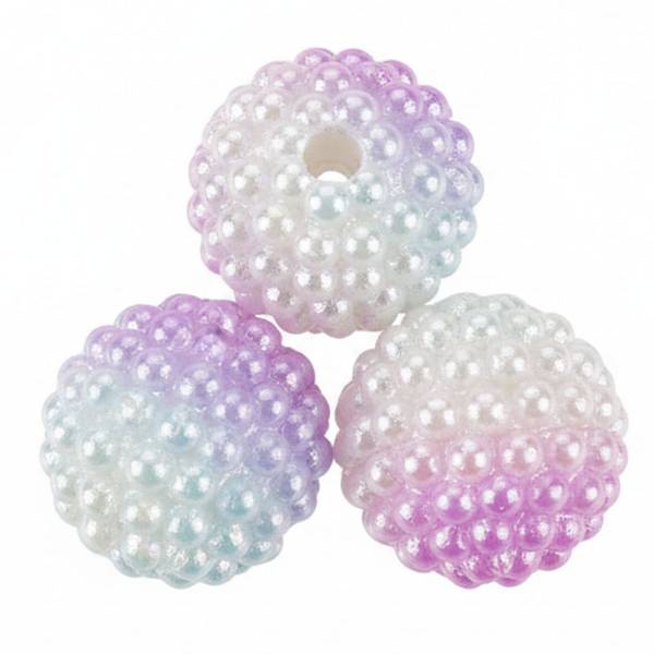 Koraliki plastikowe Titanum 10mm 50szt. fioletowe