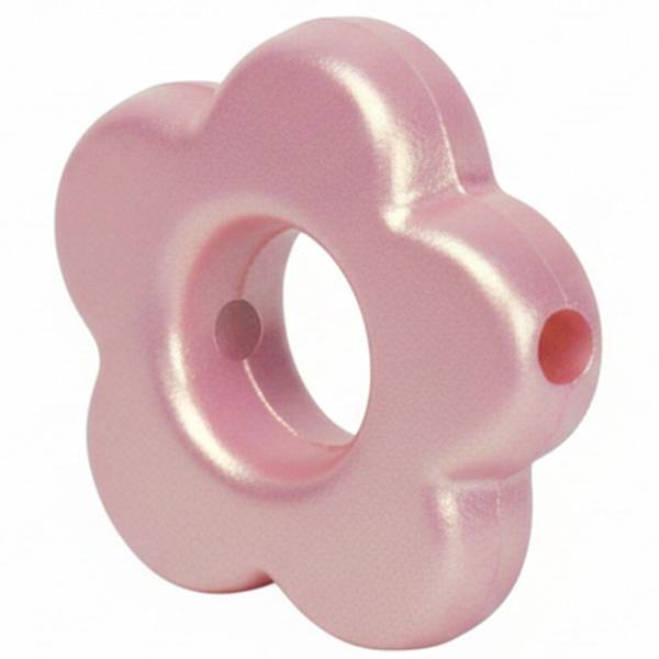 Koraliki plastikowe Titanum 8szt. kwiatki różowe