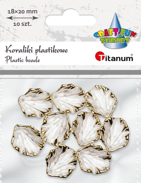 Koraliki plastikowe Titanum 10 szt. muszelki