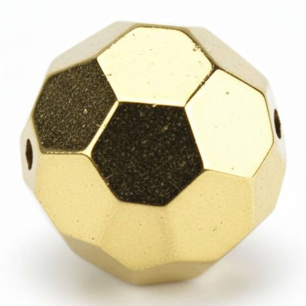 Koraliki plastikowe 12szt. złote fasetowane