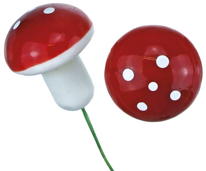 Dekoracje florystyczne Titanum 10 szt. muchomory 