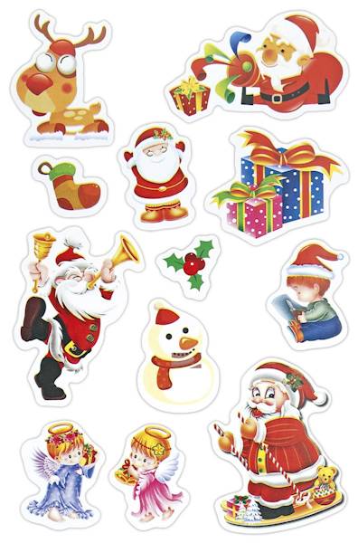 Naklejki papierowe Titanum 10 plansz świąteczne