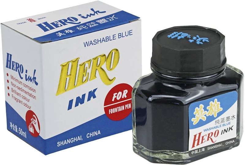 Atrament do piór Hero ink niebieski