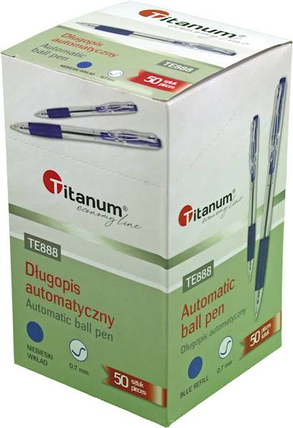 Długopis automatyczny Titanum niebieski