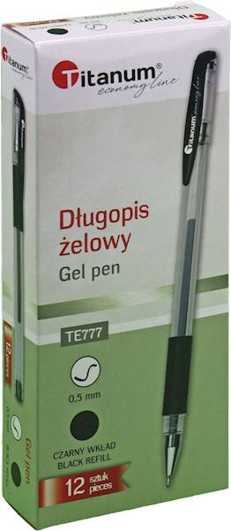 Długopis żelowy Titanum czarny 